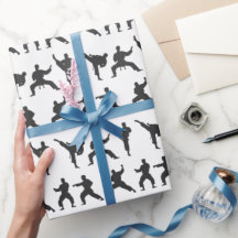Martial Arts Wrapping Paper, Karate Taekwondo Gift