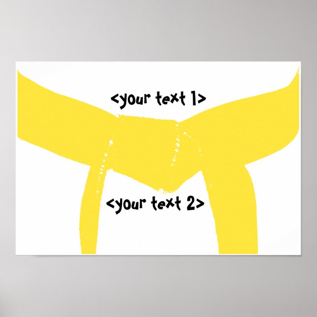 Martial Arts Yellow Belt Poster (Front)