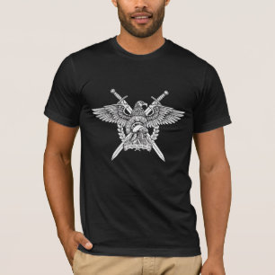 Martial Roman Emblem   Eagle, Helmet & Swords T-Shirt