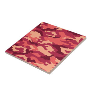 MARTIAN DESERT CAMO / CAMOUFLAGE DAZZLE PATTERN CERAMIC TILE