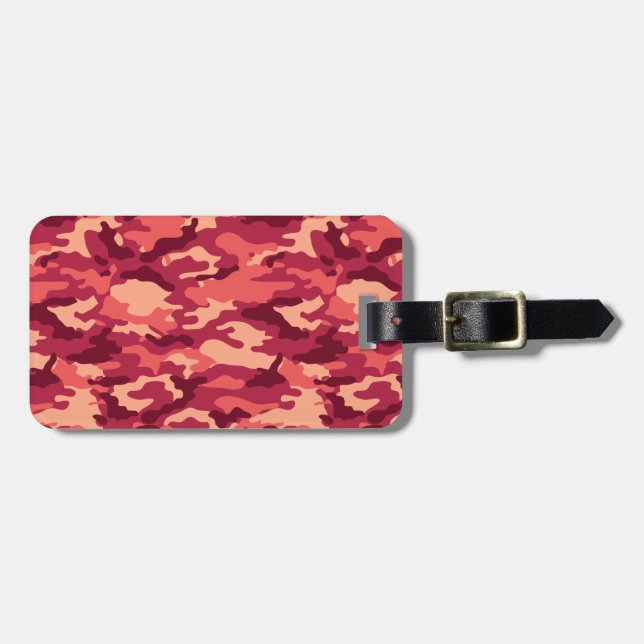 MARTIAN DESERT CAMO / CAMOUFLAGE DAZZLE PATTERN LUGGAGE TAG (Front Horizontal)