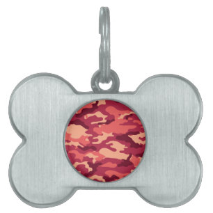 MARTIAN DESERT CAMO / CAMOUFLAGE DAZZLE PATTERN PET ID TAG