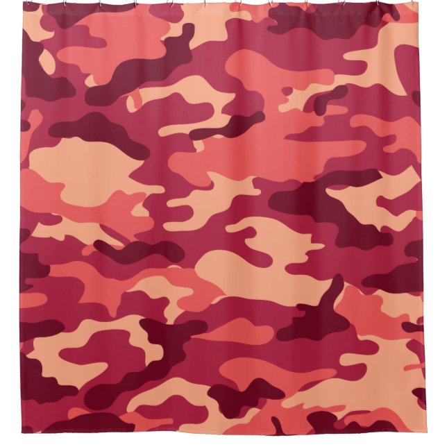 MARTIAN DESERT CAMO / CAMOUFLAGE DAZZLE PATTERN SHOWER CURTAIN (Front)