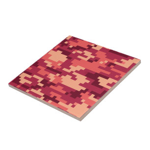 MARTIAN DESERT DIGITAL CAMO / CAMOUFLAGE CERAMIC TILE