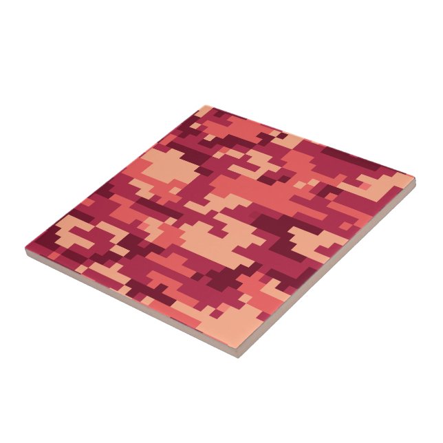 MARTIAN DESERT DIGITAL CAMO / CAMOUFLAGE CERAMIC TILE (Side)