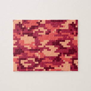 MARTIAN DESERT DIGITAL CAMO / CAMOUFLAGE JIGSAW PUZZLE