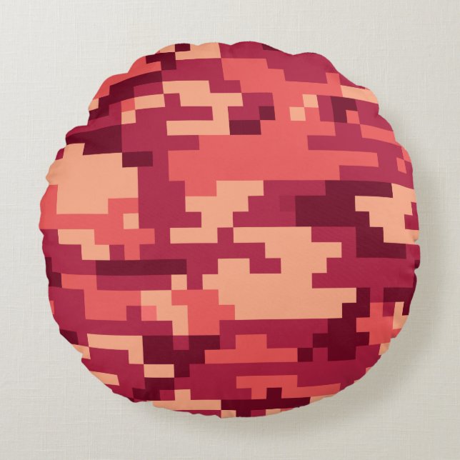 MARTIAN DESERT DIGITAL CAMO / CAMOUFLAGE ROUND CUSHION (Front)