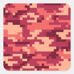 MARTIAN DESERT DIGITAL CAMO / CAMOUFLAGE SQUARE STICKER