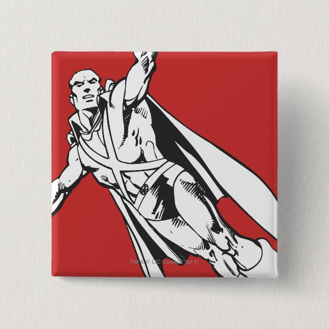 Martian Manhunter Soars 2 15 Cm Square Badge (Front)