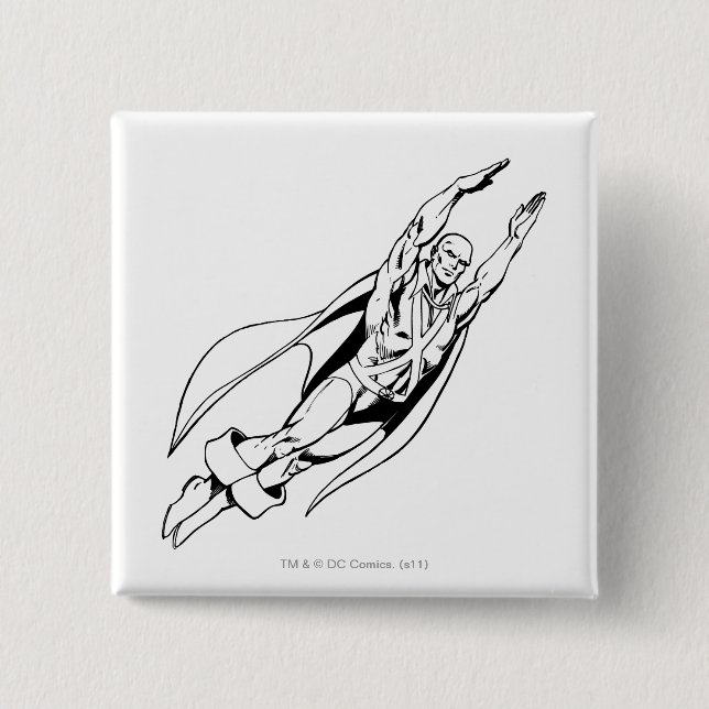 Martian Manhunter Soars 4 15 Cm Square Badge (Front)