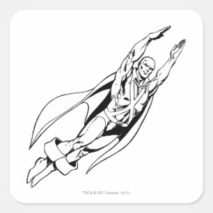 Martian Manhunter Soars 4 Square Sticker