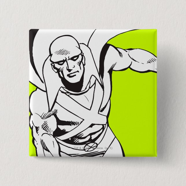 Martian Manhunter Soars 5 15 Cm Square Badge (Front)