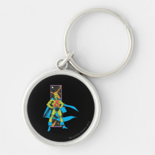 Martian Manhunter & Space Backdrop Key Ring