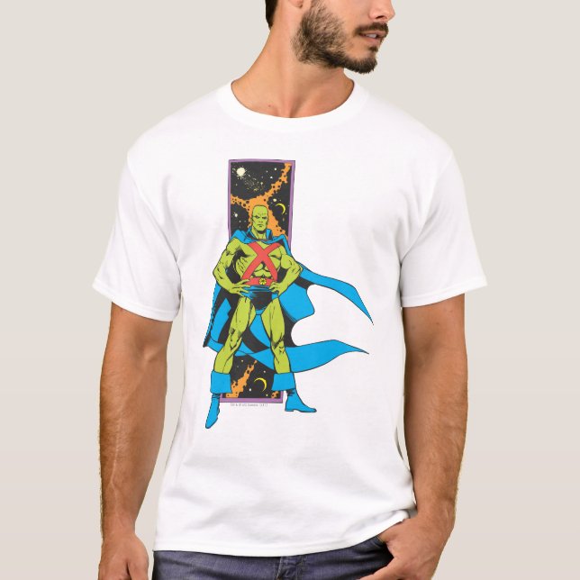 Martian Manhunter & Space Backdrop T-Shirt (Front)