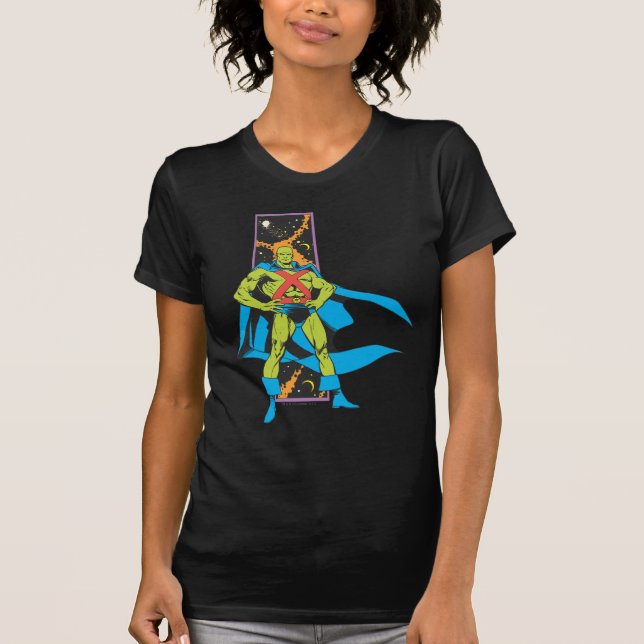 Martian Manhunter & Space Backdrop T-Shirt (Front)