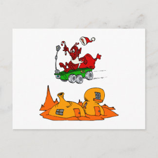 Martian Santa rover Holiday Postcard