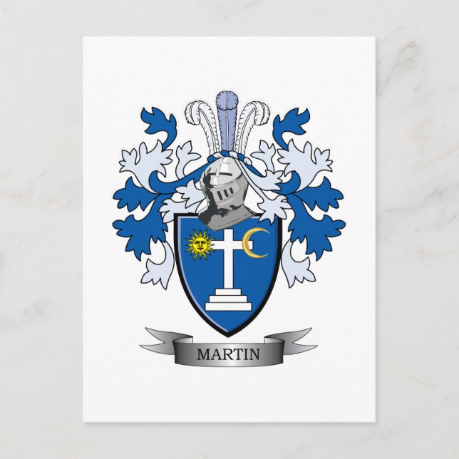 Martin Coat of Arms Postcard (Front)