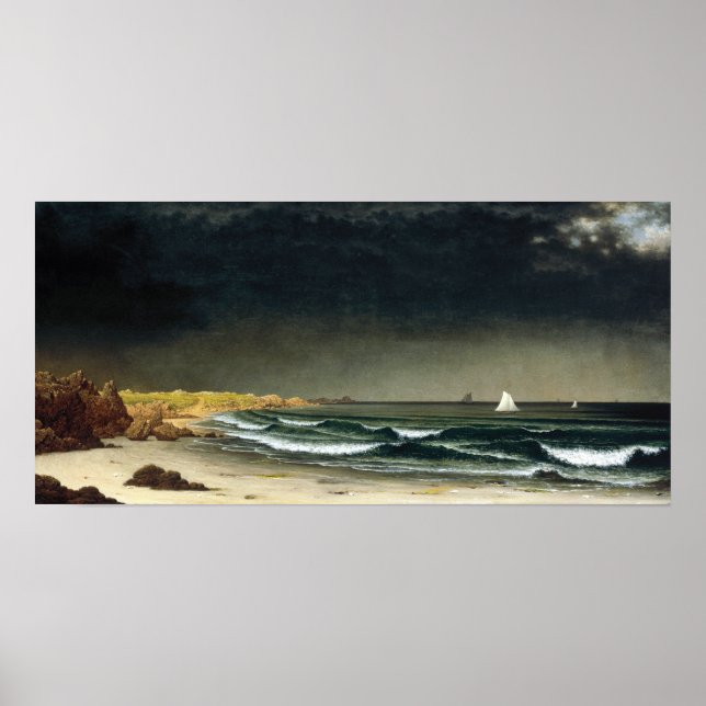 Martin Johnson Heade Approaching Storm Beach Poster (Front)