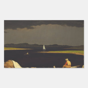 Martin Johnson Heade - Approaching Thunderstorm Rectangular Sticker