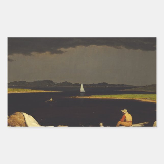 Martin Johnson Heade - Approaching Thunderstorm Rectangular Sticker (Front)