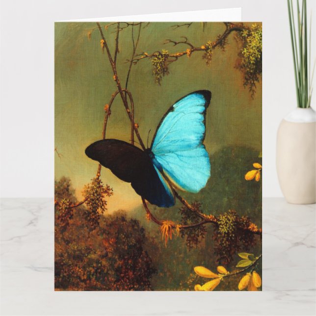 Martin Johnson Heade Blue Morpho Butterfly Card (Front)