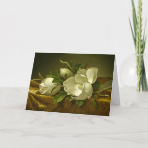 Martin Johnson Heade - Magnolias on Gold Velvet Card