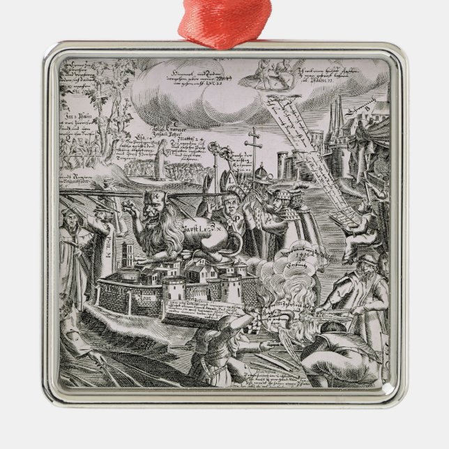 Martin Luther 2 Metal Ornament (Front)