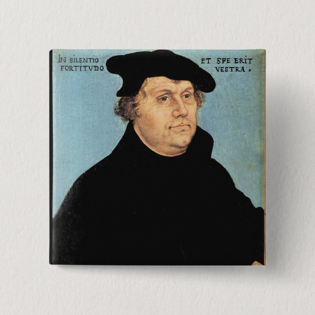 Martin Luther, c.1532 15 Cm Square Badge (Front)