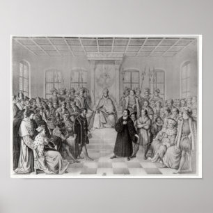 Martin Luther in front of Charles V Poster