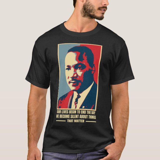 Martin Luther King Quote - Black History Month T-Shirt (Front)
