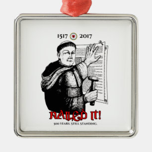 Martin Luther Nailed It! Metal Tree Decoration