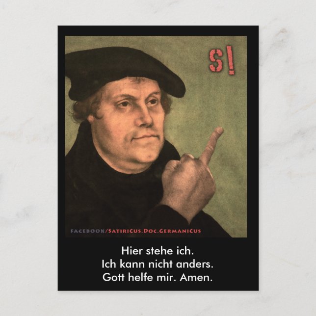 Martin Luther "StinkeFinger" Postcard (Front)
