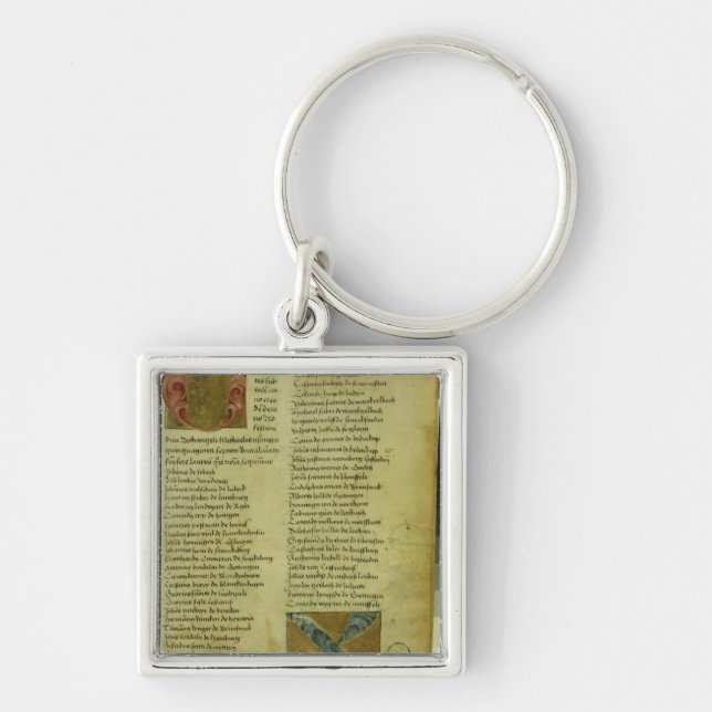 Martin Luther's enrolment sheet Key Ring (Front)