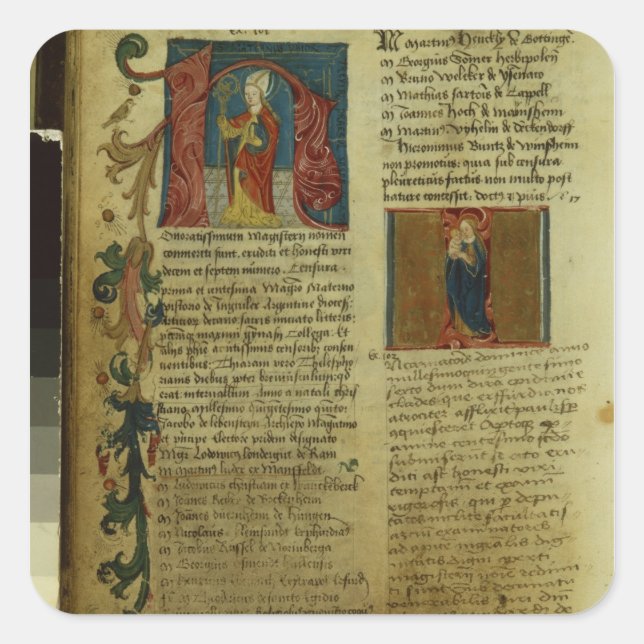 Martin Luther's Enrolment Square Sticker (Front)