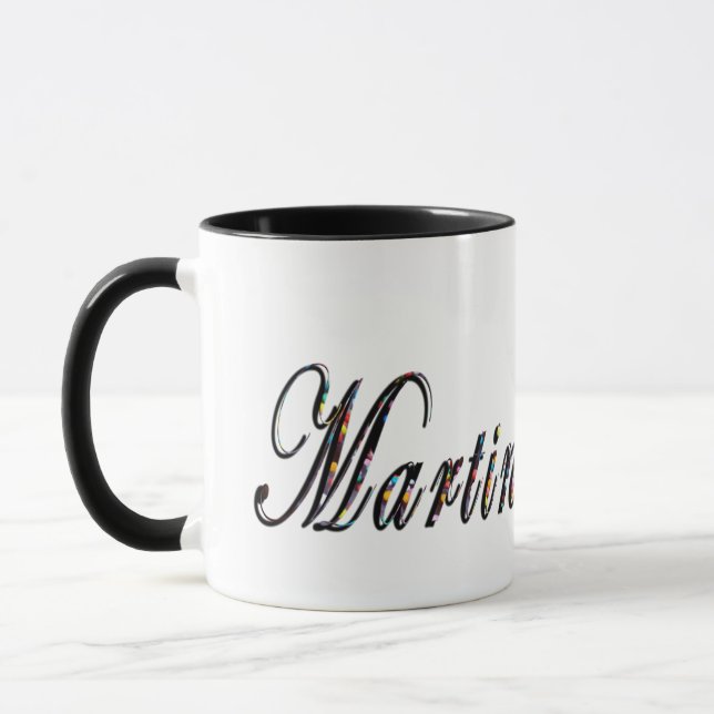 Martin, Name, Logo,_ Black Combo Coffee Mug. Mug (Left)