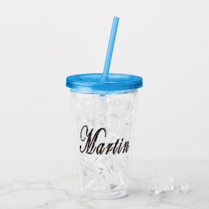 Martin Name Made With Lollies, Acrylic Tumbler