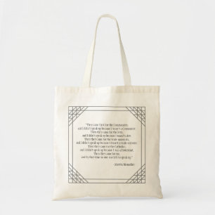 Martin Niemoller Human Rights Quote Tote Bag