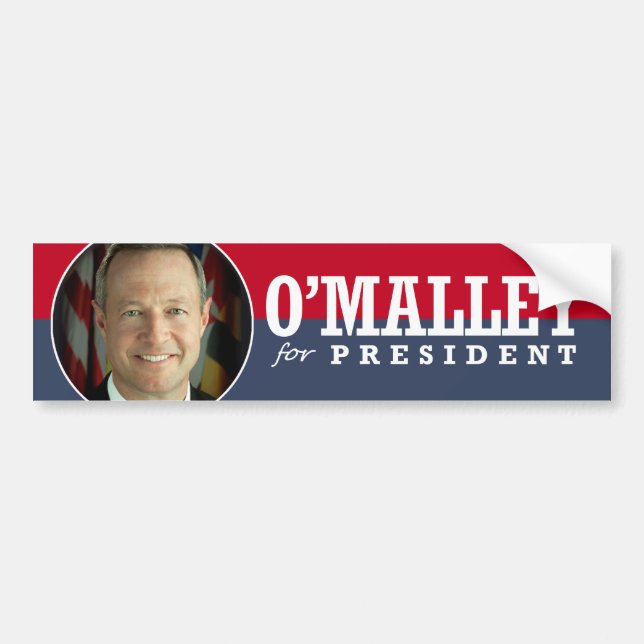 MARTIN OMALLEY 2016 BUMPER STICKER (Front)