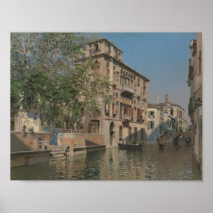 Martin Rico y Ortega - A Canal in Venice Poster