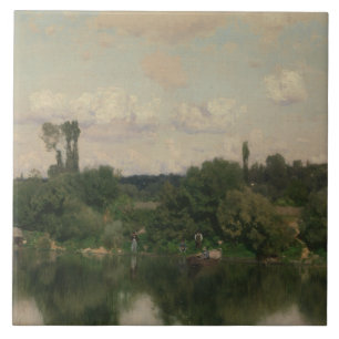 Martin Rico y Ortega - On the Seine Ceramic Tile