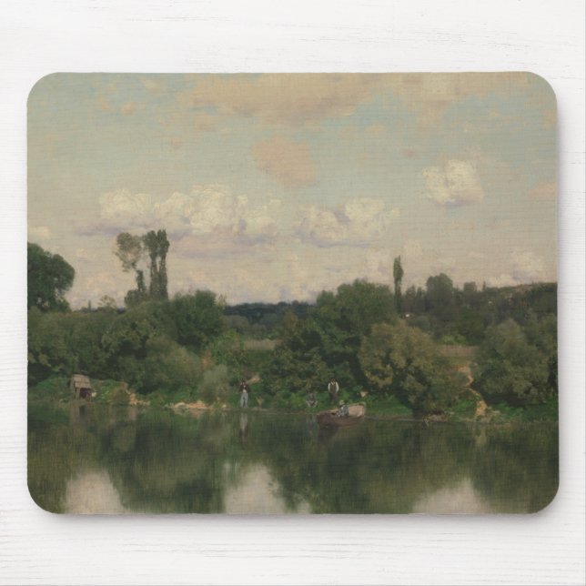 Martin Rico y Ortega - On the Seine Mouse Pad (Front)