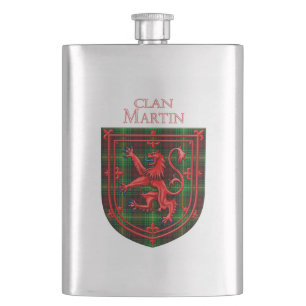 Martin Tartan Scottish Plaid Lion Rampant Hip Flask