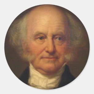 Martin Van Buren 8 Classic Round Sticker