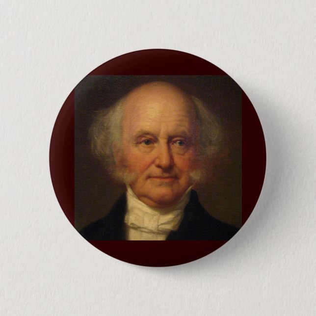 Martin Van Buren 8th President 6 Cm Round Badge (Front)