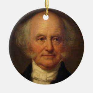 Martin Van Buren 8th President Ceramic Tree Decoration