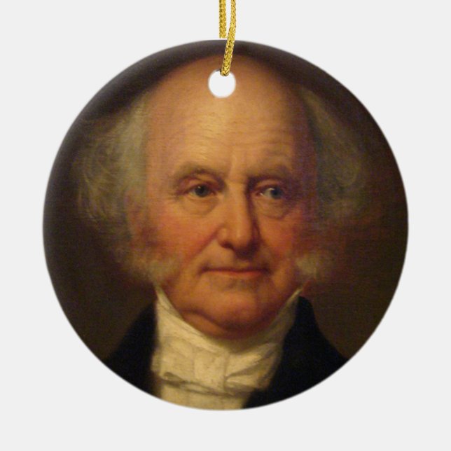 Martin Van Buren 8th President Ceramic Tree Decoration (Front)