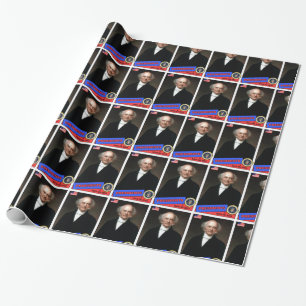 Martin Van Buren Baseball Card Wrapping Paper