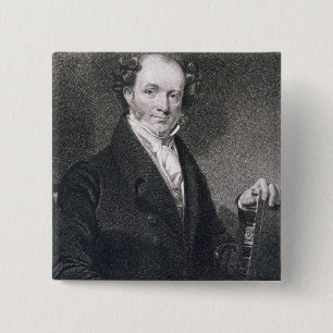 Martin Van Buren, engraved by E. Wellmore (engravi 15 Cm Square Badge