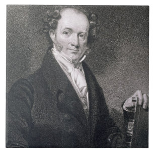 Martin Van Buren, engraved by E. Wellmore (engravi Ceramic Tile