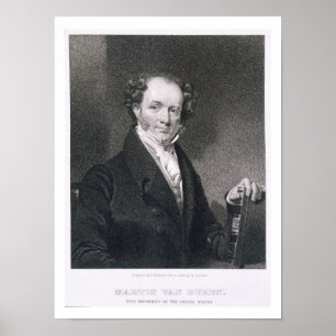 Martin Van Buren, engraved by E. Wellmore (engravi Poster